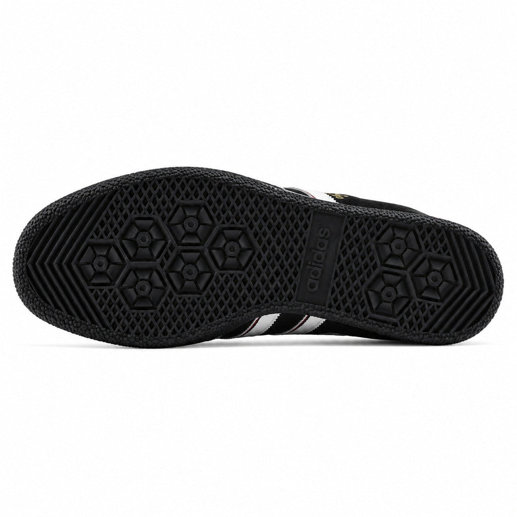 Adidas London 96 negro, suela negra vista inferior