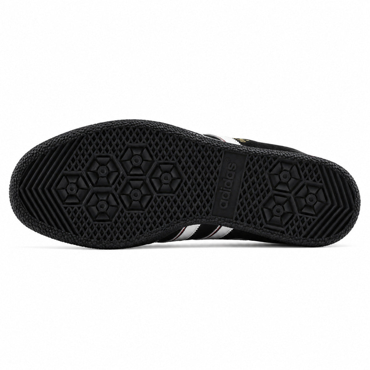 Adidas London 96 negro, suela negra vista inferior