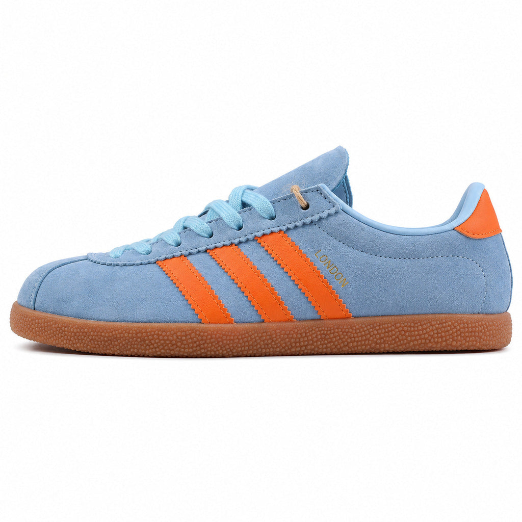Adidas London ante azul cielo naranja vista lateral derecha
