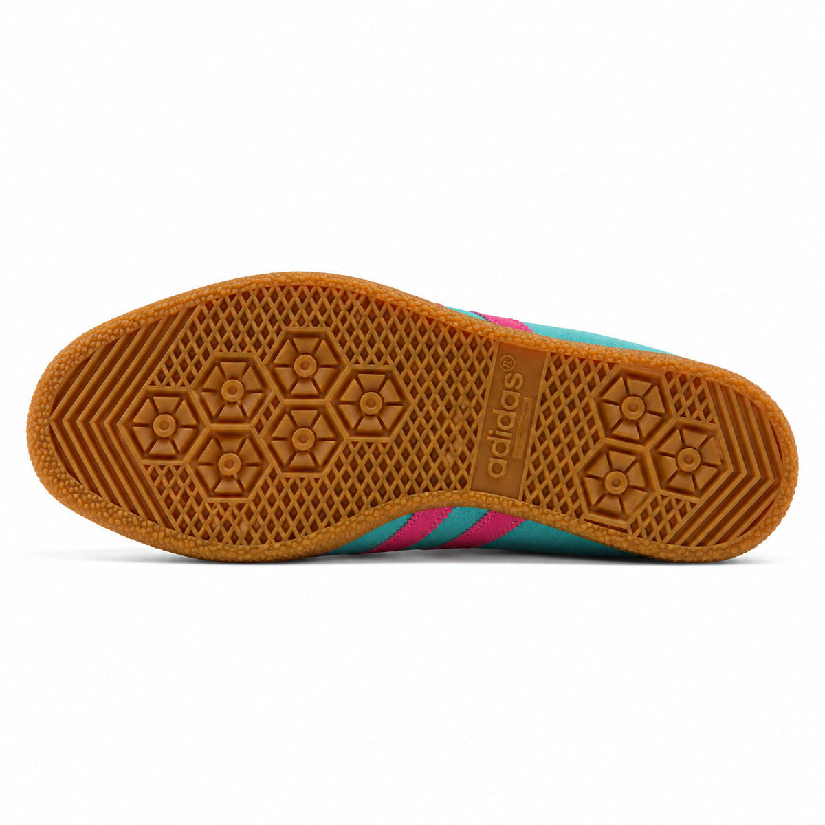 Adidas London verde menta y rosa, suela goma vista inferior