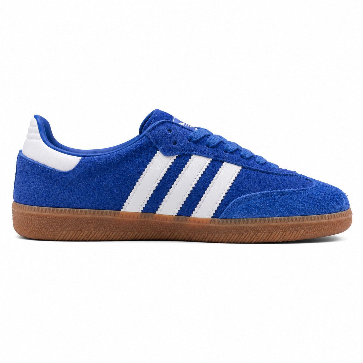 Adidas Samba OG azul blanco ante suela goma lateral derecho