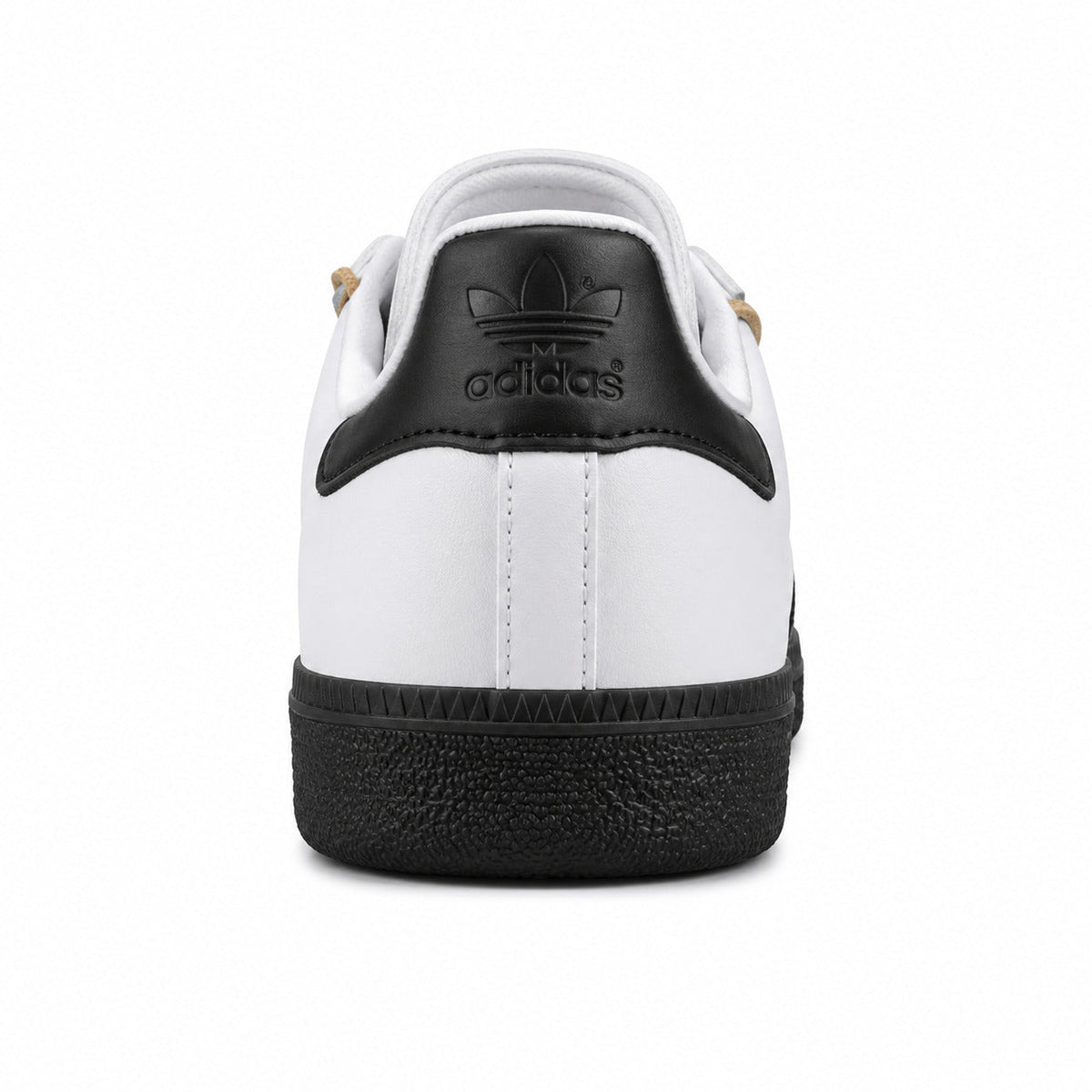 Adidas Samba OG blanco negro detalle talón Trefoil negro