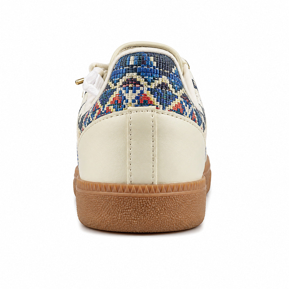 Adidas Samba OG crema detalle talón tapiz azul marino