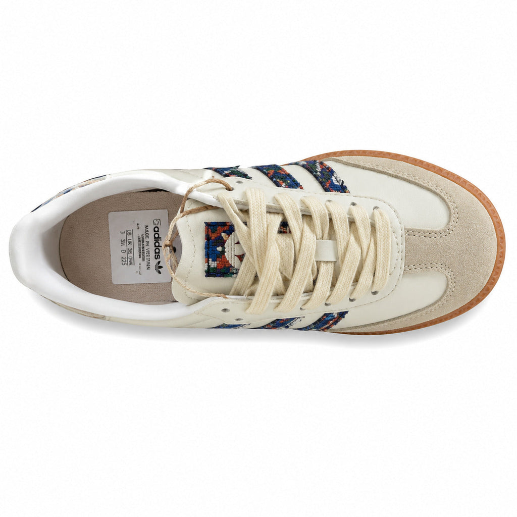 Adidas Samba OG crema tapiz kilim multicolor vista superior