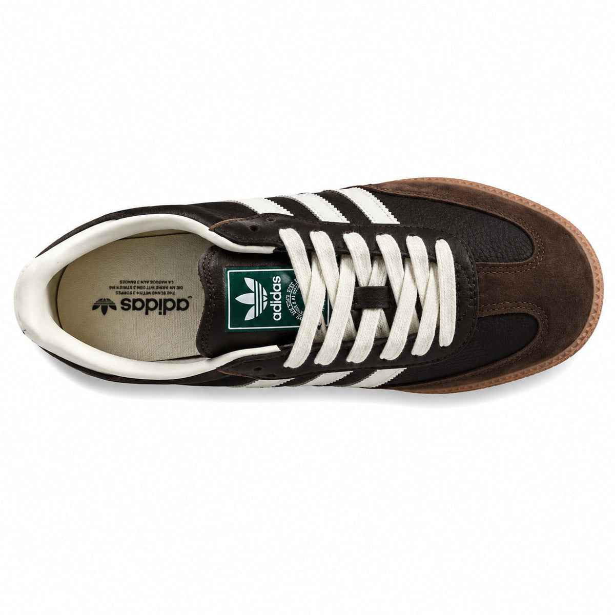 Adidas Samba OG marrón oscuro ante blanco vista superior