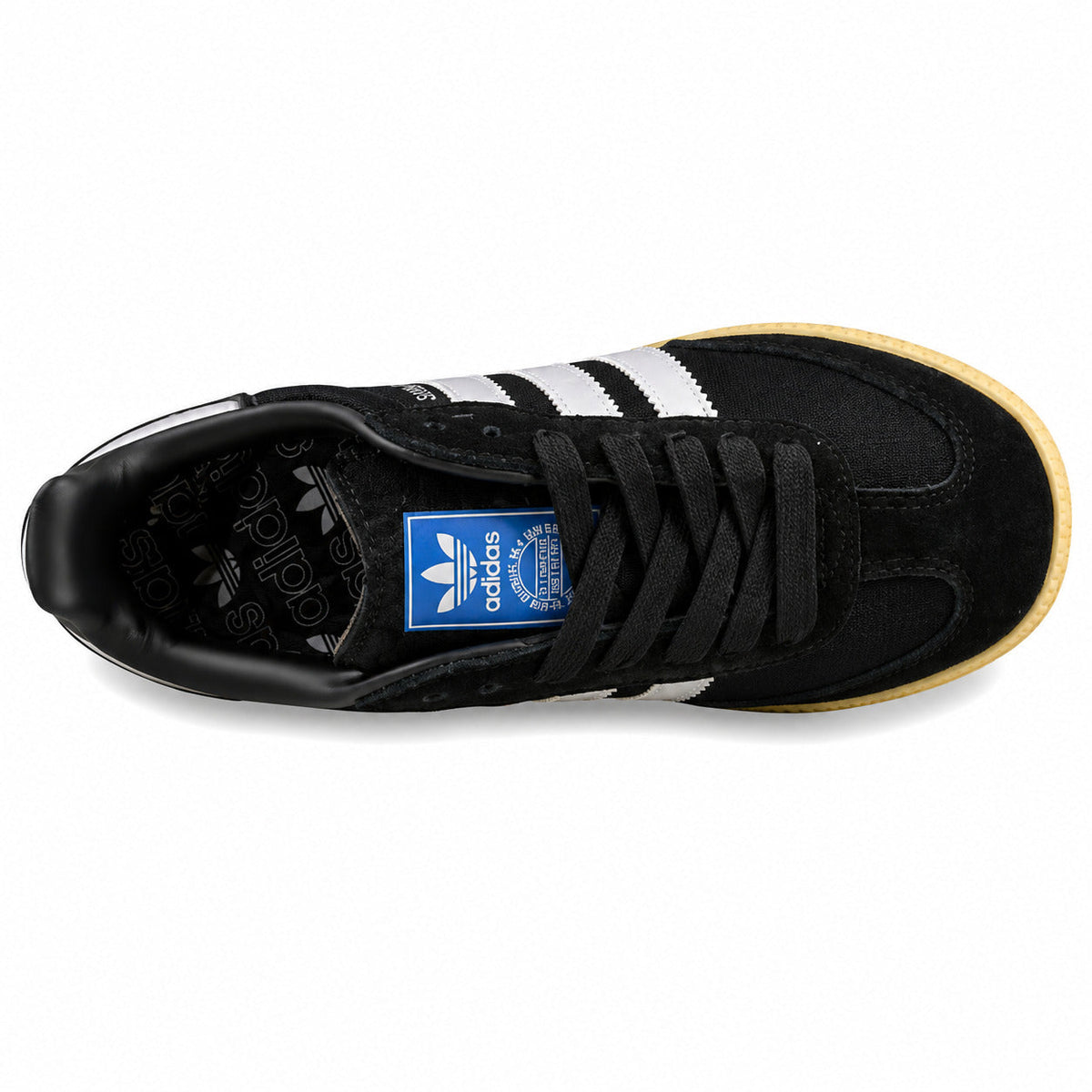Adidas Samba OG negro ante bandas blancas suela goma vista superior