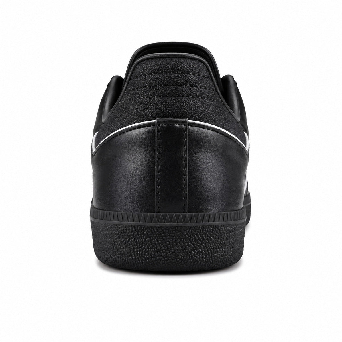 Adidas Samba OG negro detalle talón piping blanco suela negra