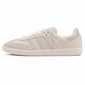 Adidas Samba Vegan crema tonal bandas ante beige suela blanca perfil izquierdo