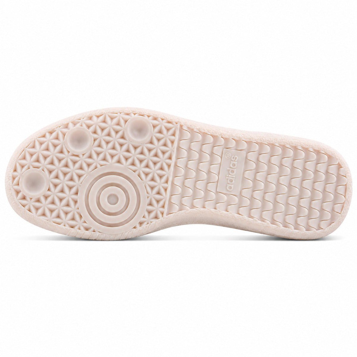 Adidas Samba Vegan crema suela blanca tono rosado vista inferior