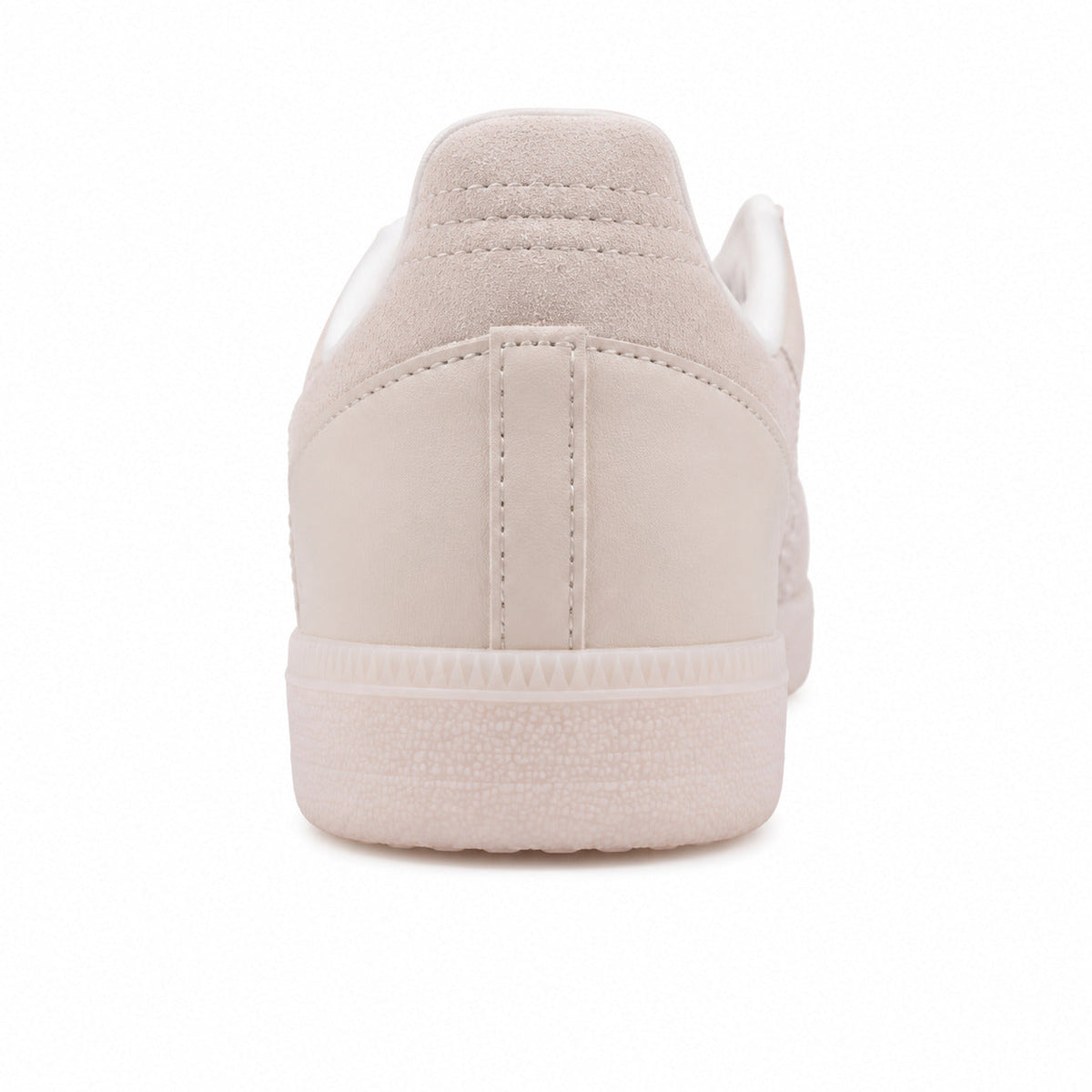 Adidas Samba Vegan crema detalle talón blanco suela blanca rosada
