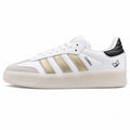 Adidas Samba XLG blanco bandas doradas talón negro plataforma crema perfil izquierdo