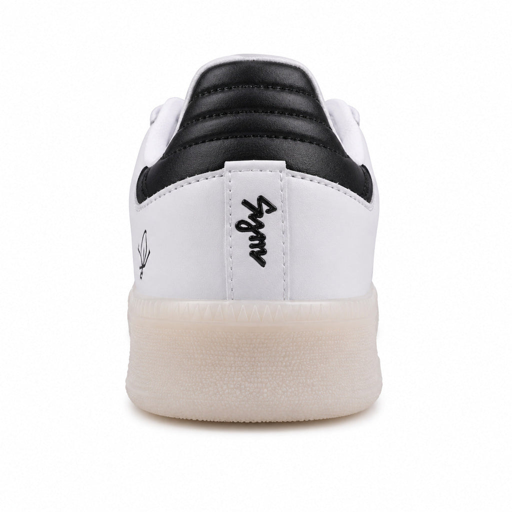 Adidas Samba XLG blanco negro detalle talón mariposa suela plataforma