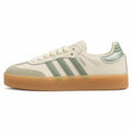 Adidas Sambae W crema bandas bordadas menta suela plataforma goma perfil izquierdo