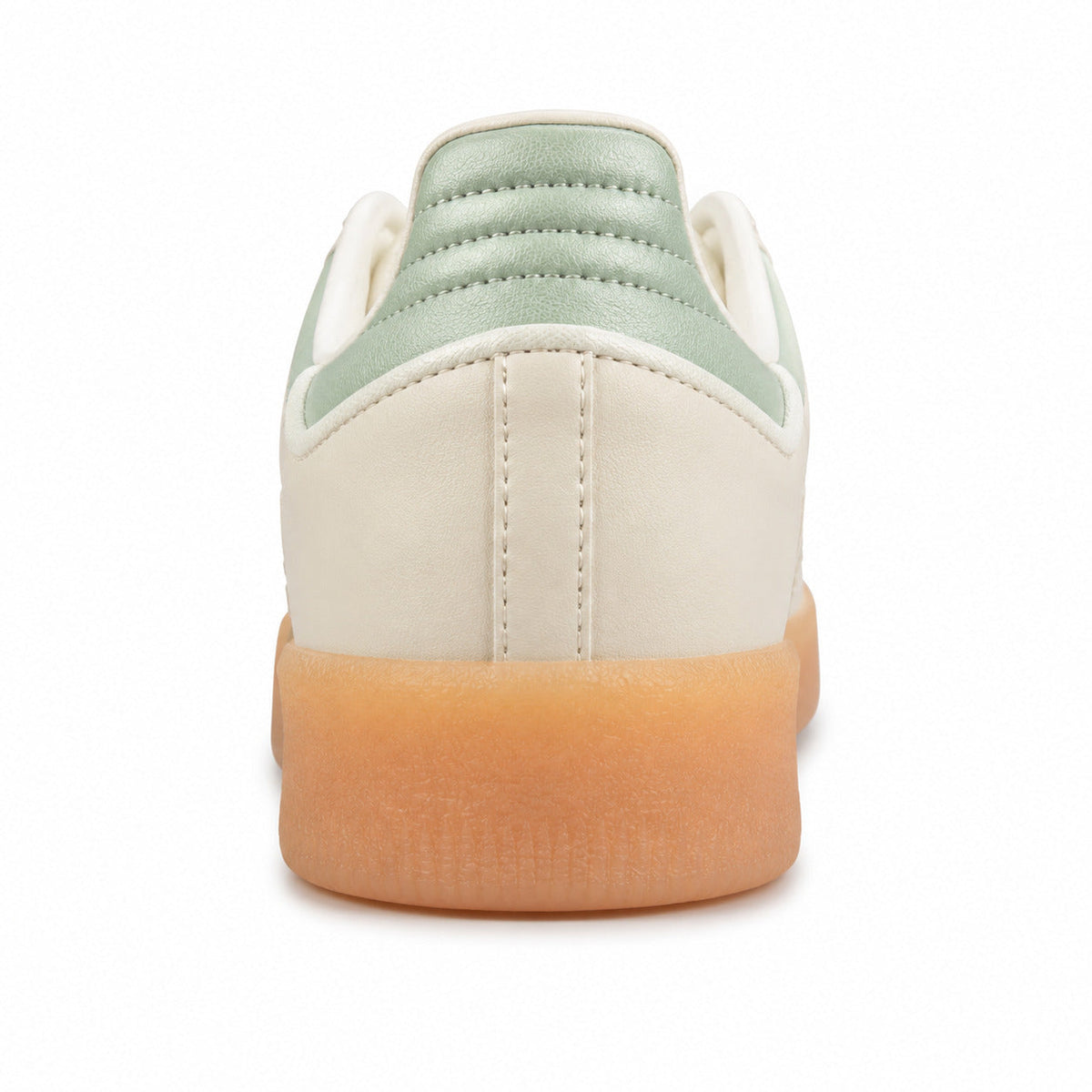 Adidas Sambae W crema detalle talón metalizado menta suela goma ámbar