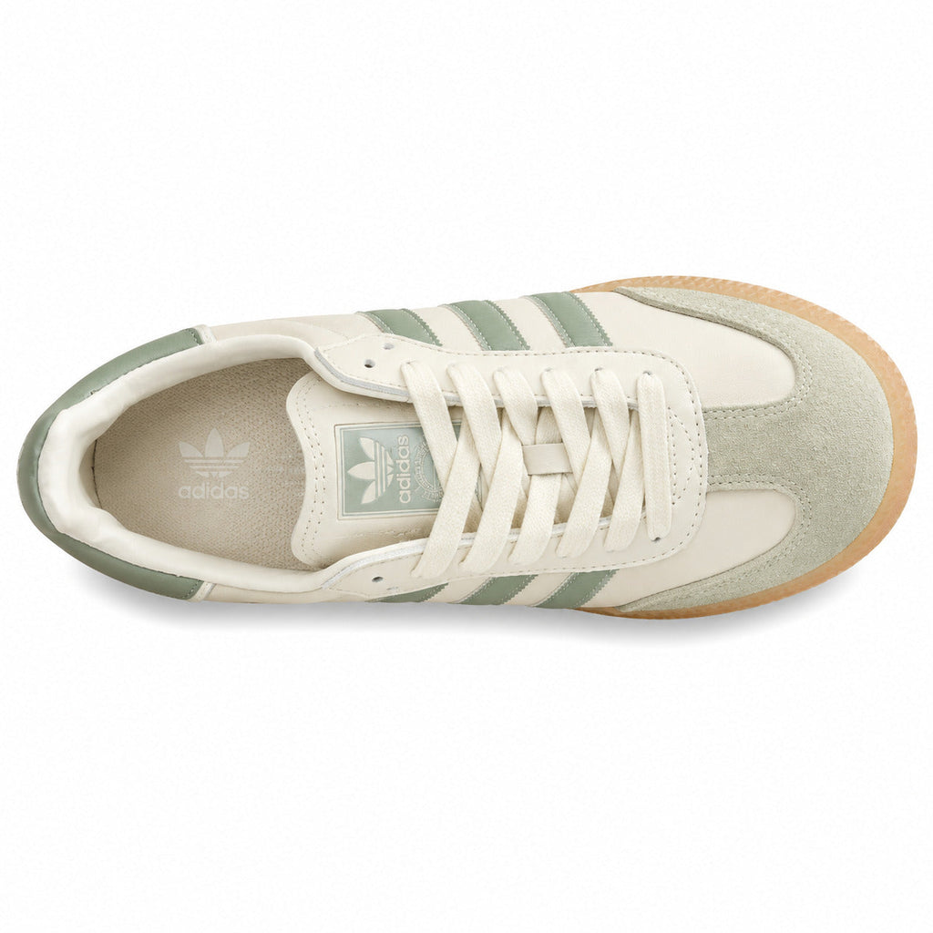 Adidas Sambae W crema menta ante salvia suela plataforma goma vista superior