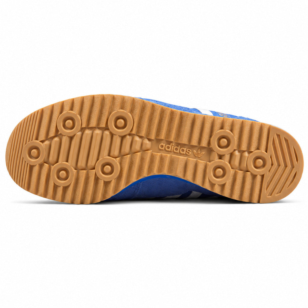 Adidas SL 72 azul royal suela goma caramelo patrón circular vista inferior