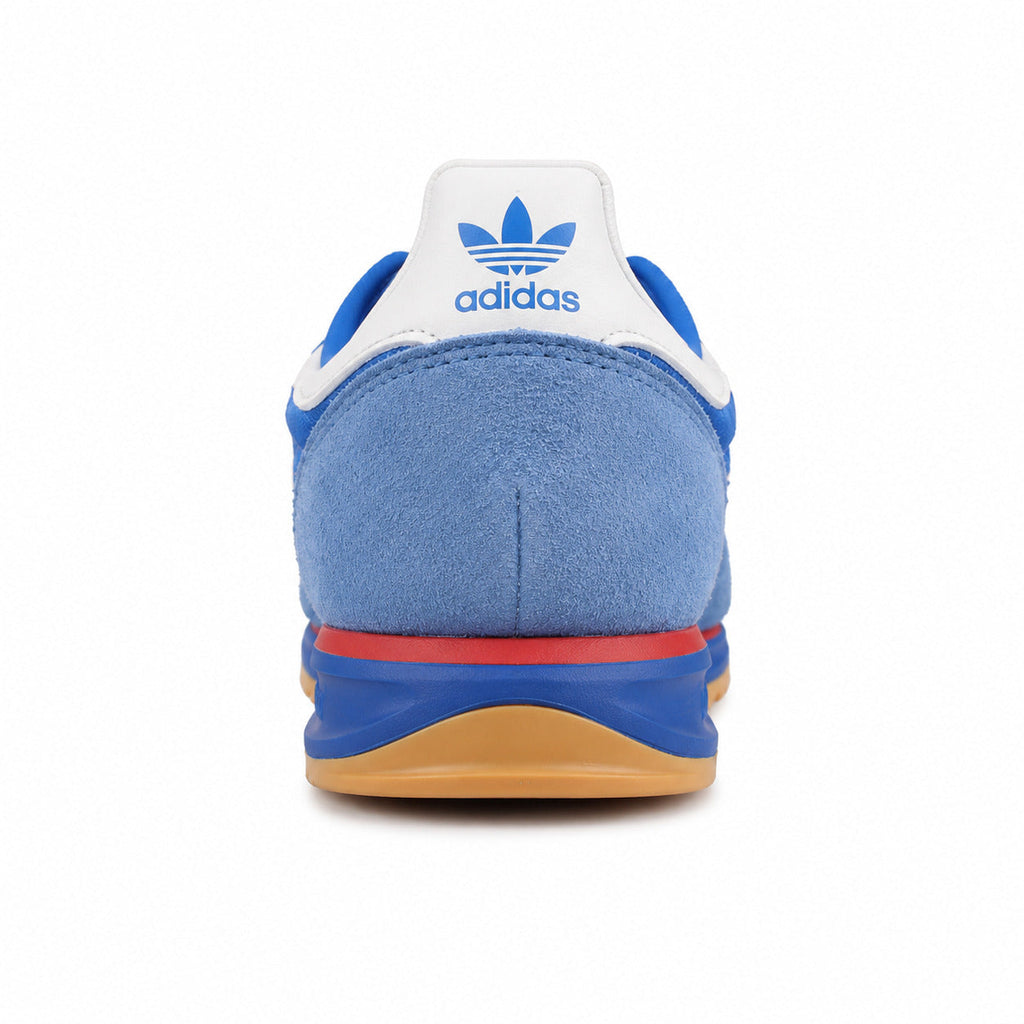 Adidas SL 72 azul royal detalle talón blanco trefoil azul franja roja mediasuela