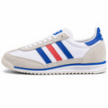 Adidas SL 72 blanco ante gris bandas tricolor azul rojo suela crema perfil izquierdo