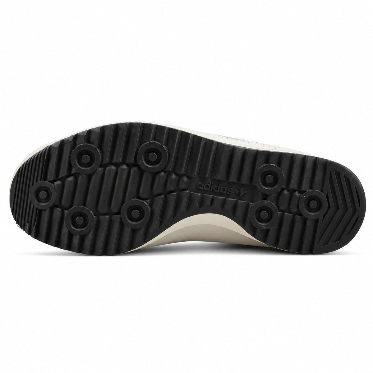 Adidas SL 72 crema suela negra patrón circular adidas vista inferior