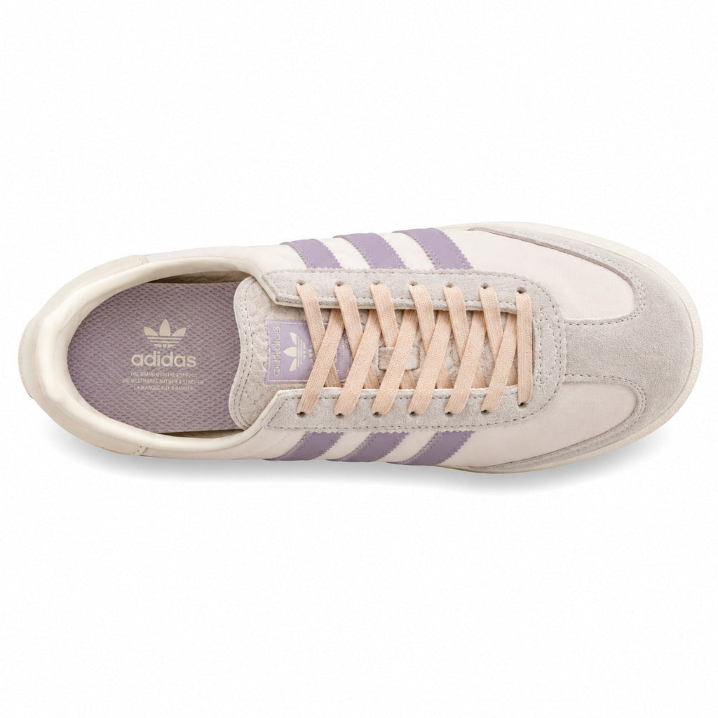 Adidas SL 72 crema lila cordones melocotón plantilla lavanda vista superior