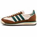 Adidas SL 72 crema nylon ante marrón bandas verde bosque suela ripple perfil izquierdo