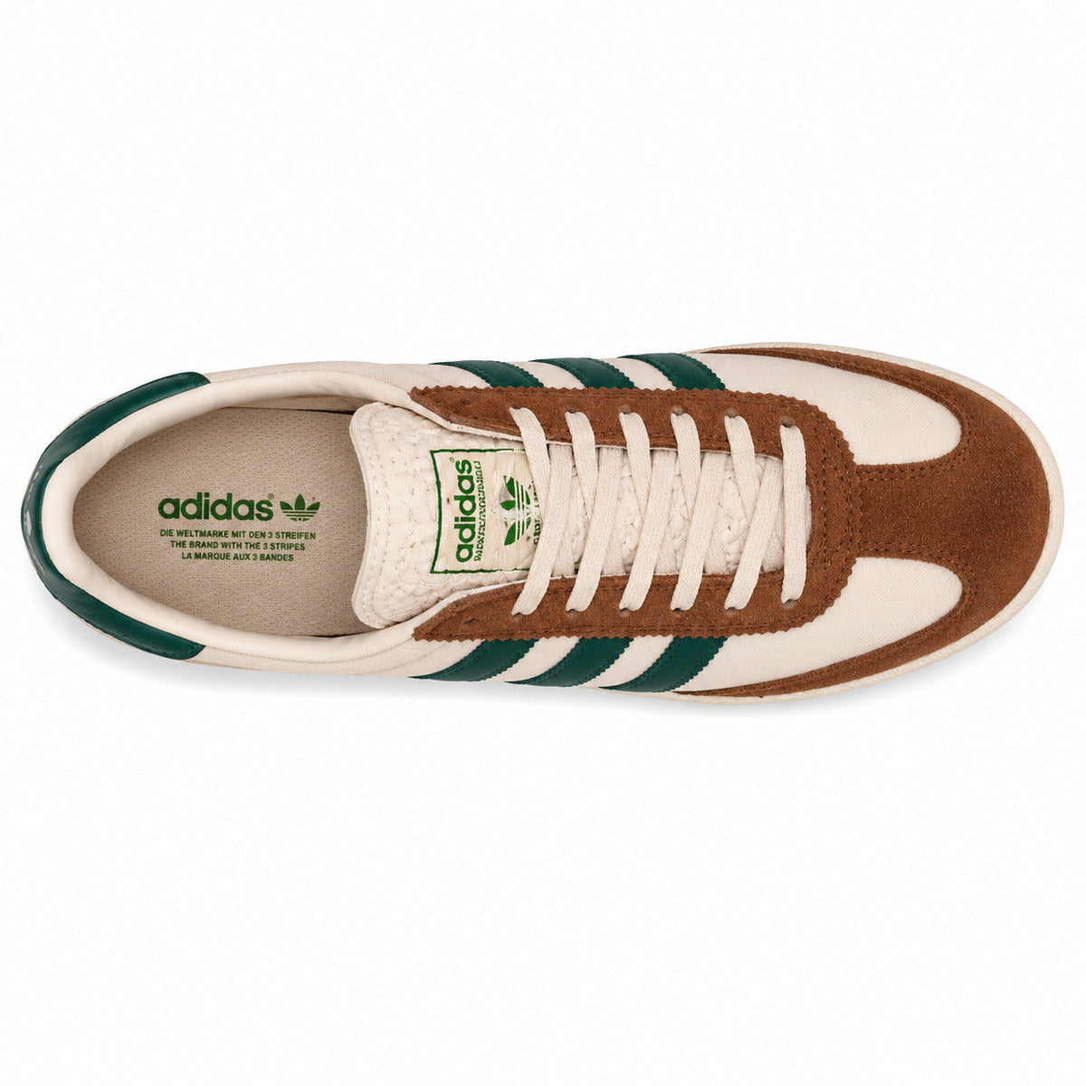Adidas SL 72 crema marrón verde ante cordones crema plantilla heritage vista superior