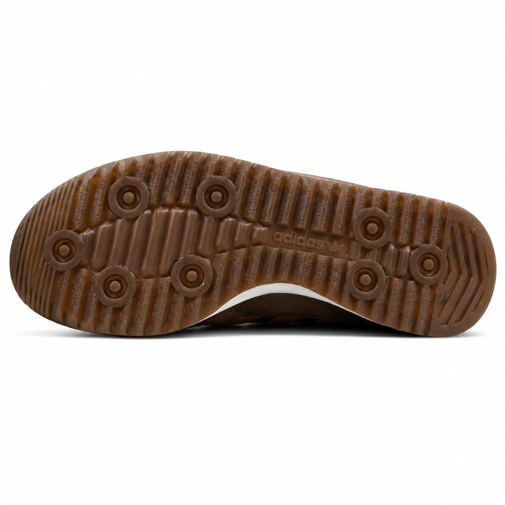 Adidas SL 72 marrón chocolate suela ripple goma caramelo patrón circular vista inferior