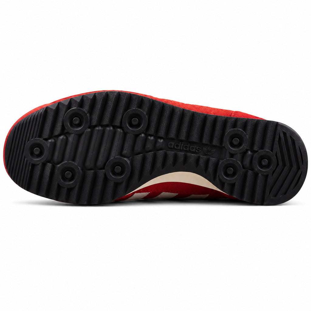 Adidas SL 72 rojo suela ripple goma negra studs circulares vista inferior