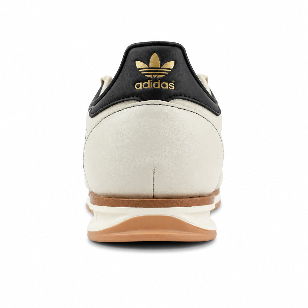 Adidas SL 72 RS crema detalle talón negro adidas dorado trefoil suela goma