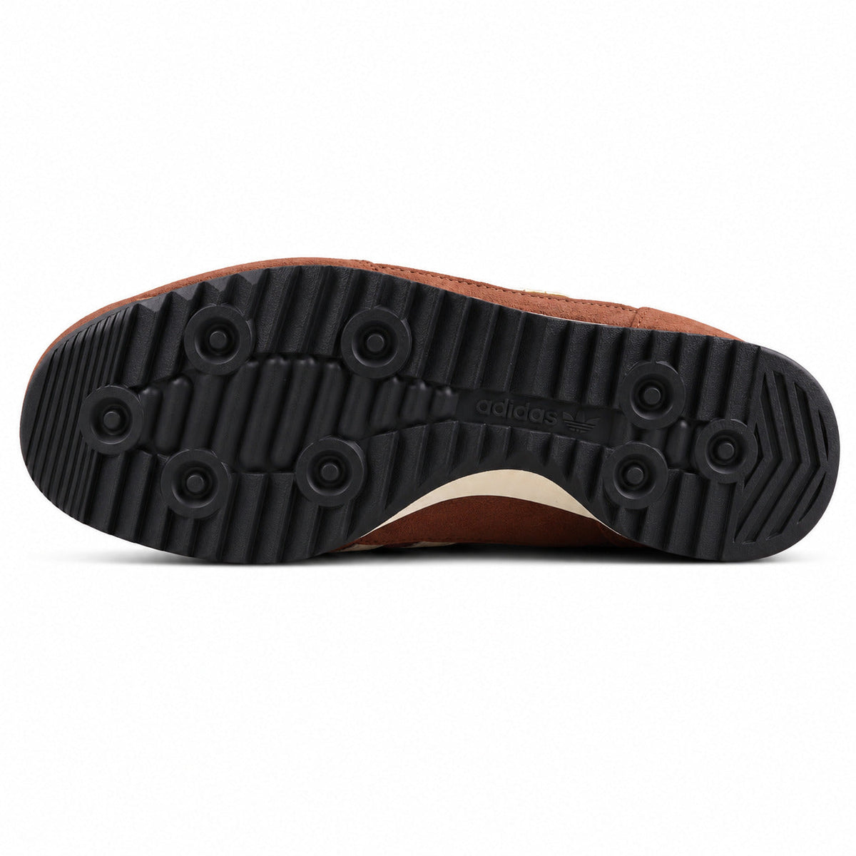 Adidas SL 72 RS granate suela goma negra patrón circular adidas vista inferior