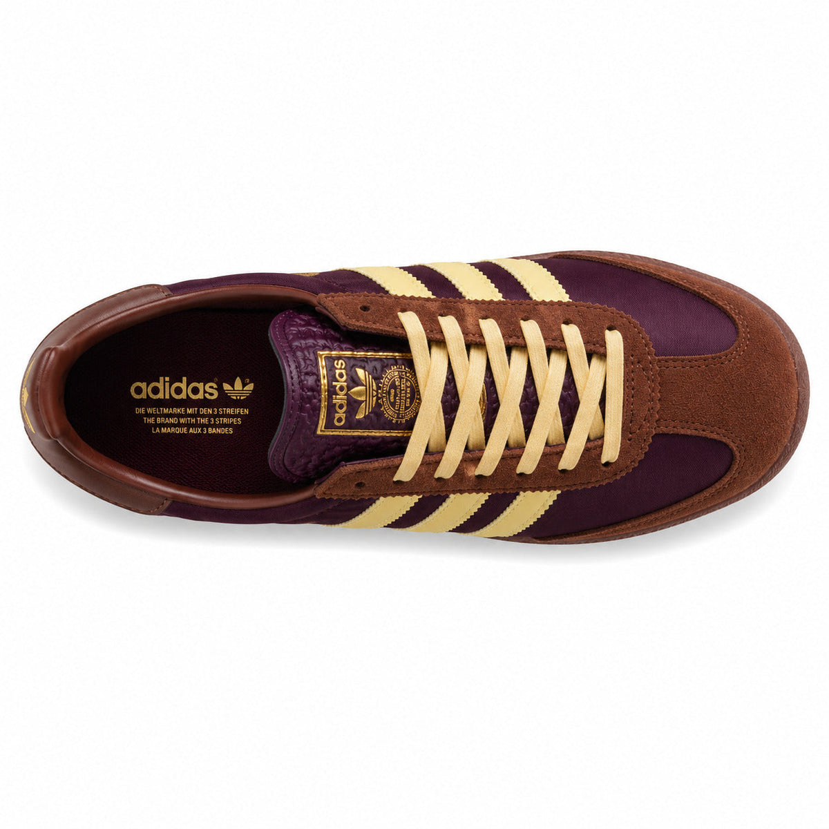 Adidas SL 72 RS granate tostado vainilla cordones crema plantilla heritage vista superior