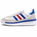 Adidas SL 72 RTN blanco ante gris beige bandas tricolor azul rojo boost perfil izquierdo