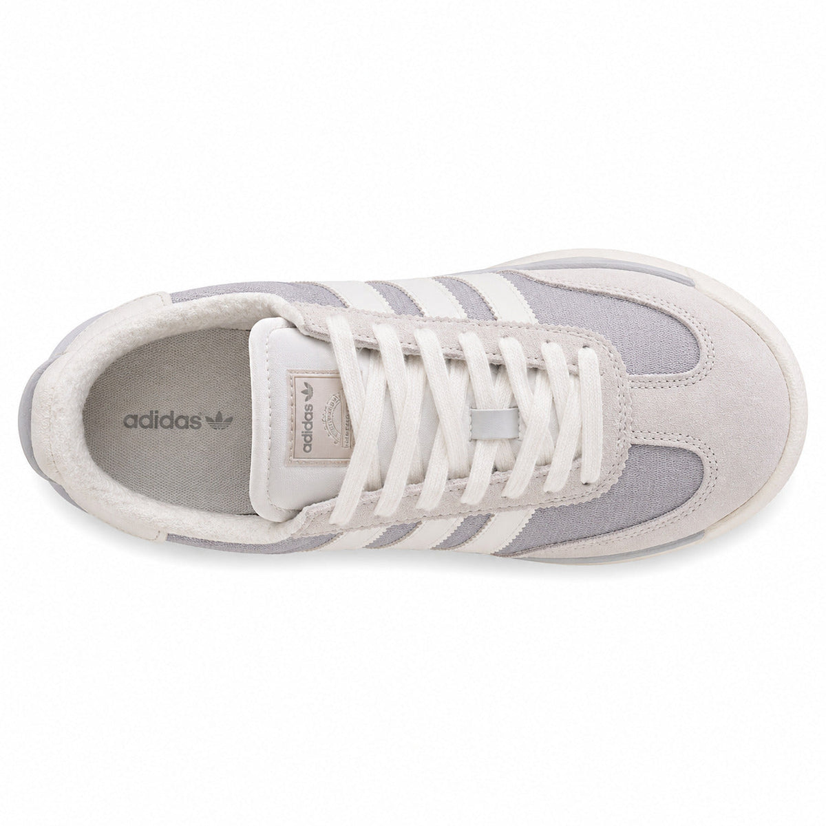 Adidas SL 72 RTN gris perla blanco ante gris hielo etiqueta heritage vista superior