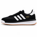 Adidas SL 72 RTN negro nylon ante bandas blancas suela boost goma perfil izquierdo