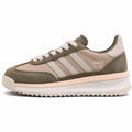 Adidas SL 72 RTN verde oliva beige bandas gris hielo mediasuela boost crema perfil izquierdo