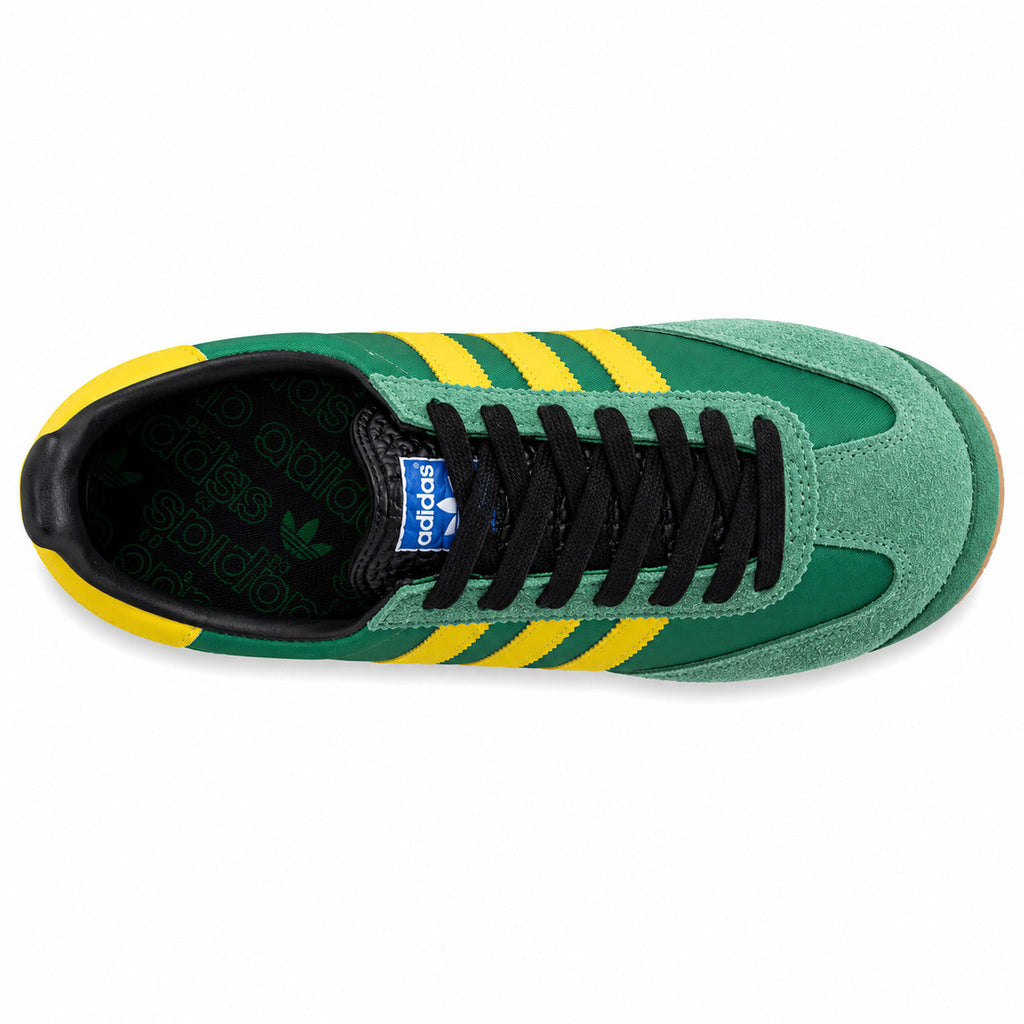 Adidas SL 72 verde esmeralda menta amarillo cordones negros plantilla originals vista superior
