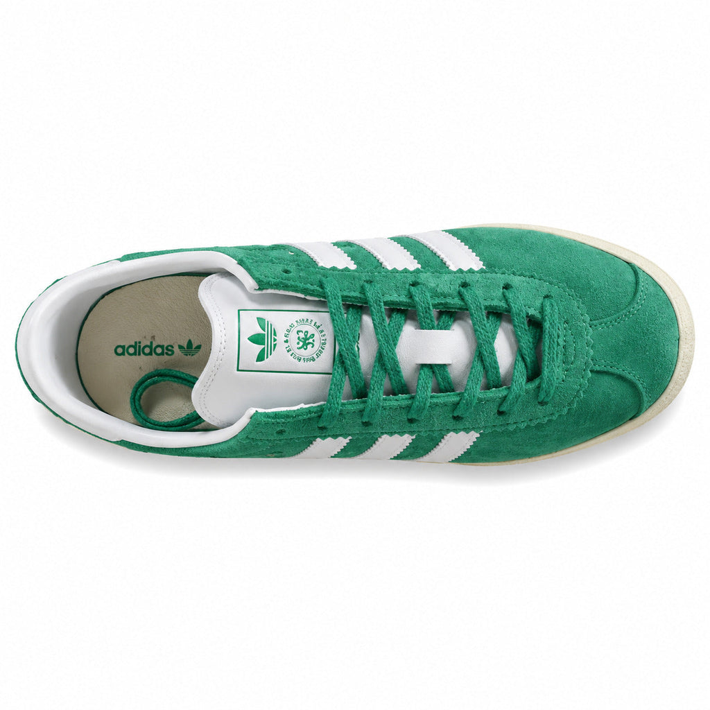 Adidas Taekwondo x Sporty Rich verde blanco cordones verdes medallón lengüeta vista superior