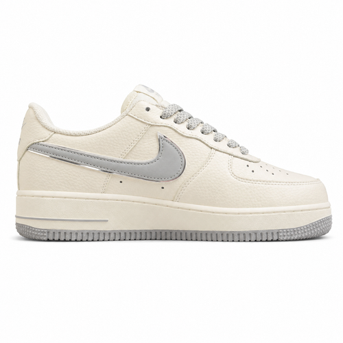 Nike Air Force 1 07 Flex crema gris plata lateral derecha