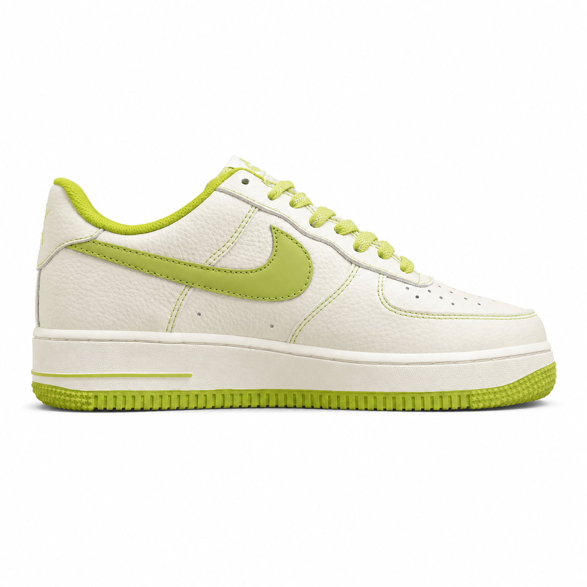 Nike Air Force 1 07 x Supreme blanco verde lima lateral derecha