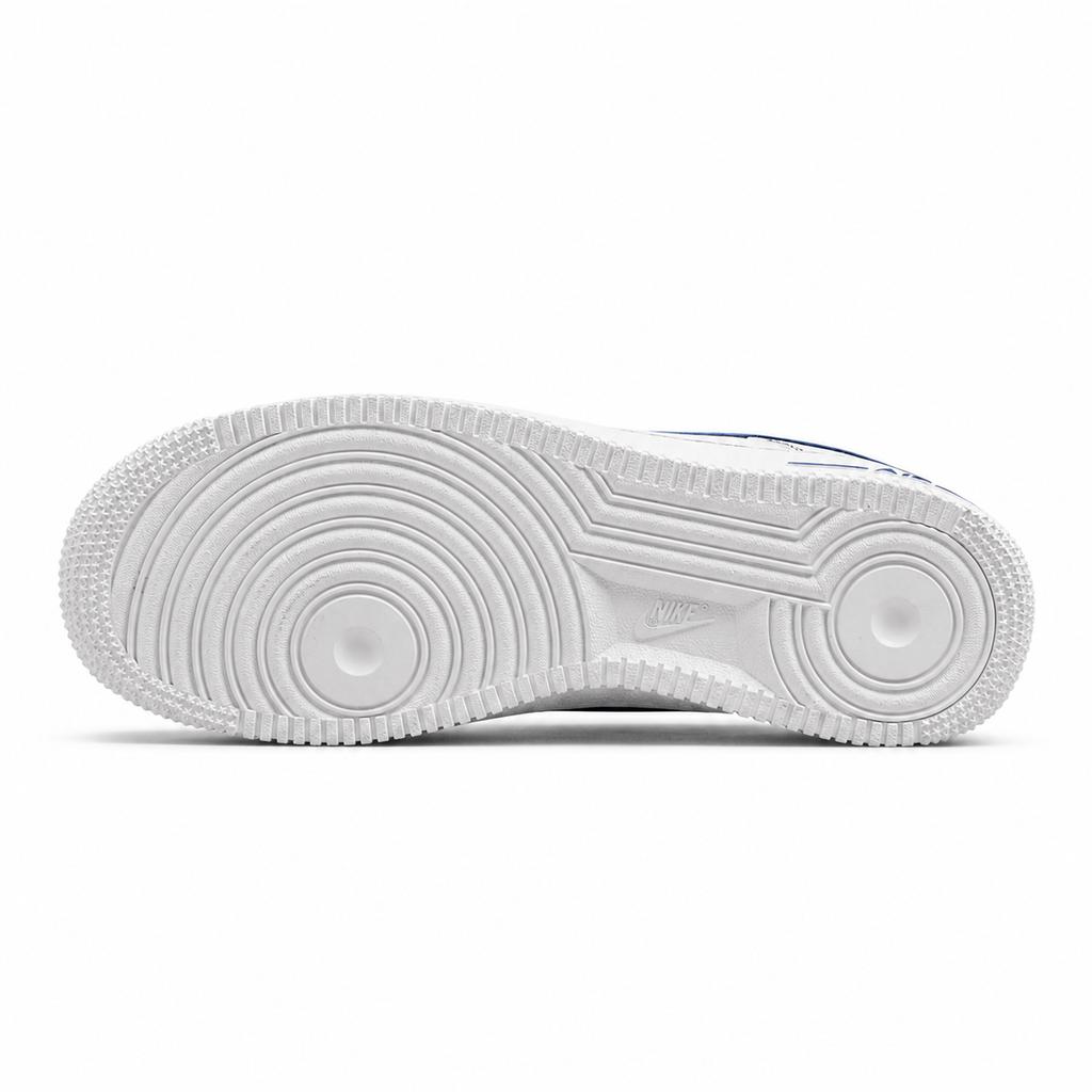 Nike Air Force 1 Low blanco azul suela blanca