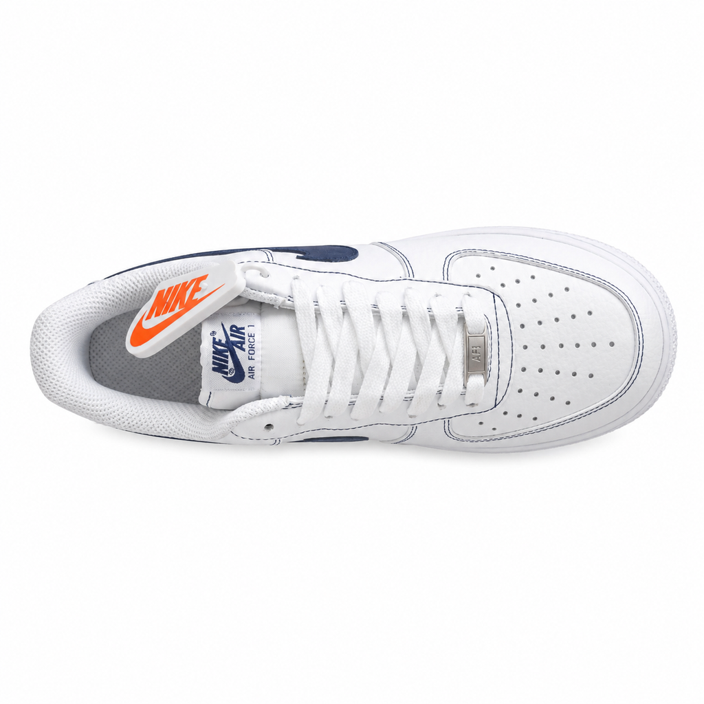 Nike Air Force 1 Low blanco azul vista superior plantilla