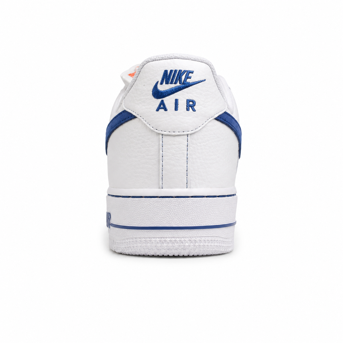 Nike Air Force 1 Low blanco azul talón detalle Nike Air
