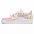 Nike Air Force 1 Low Cherry Blossom rosa verde bordado floral lateral