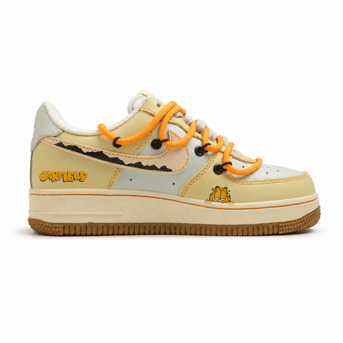 Nike Air Force 1 Low Garfield amarillo naranja lateral derecha