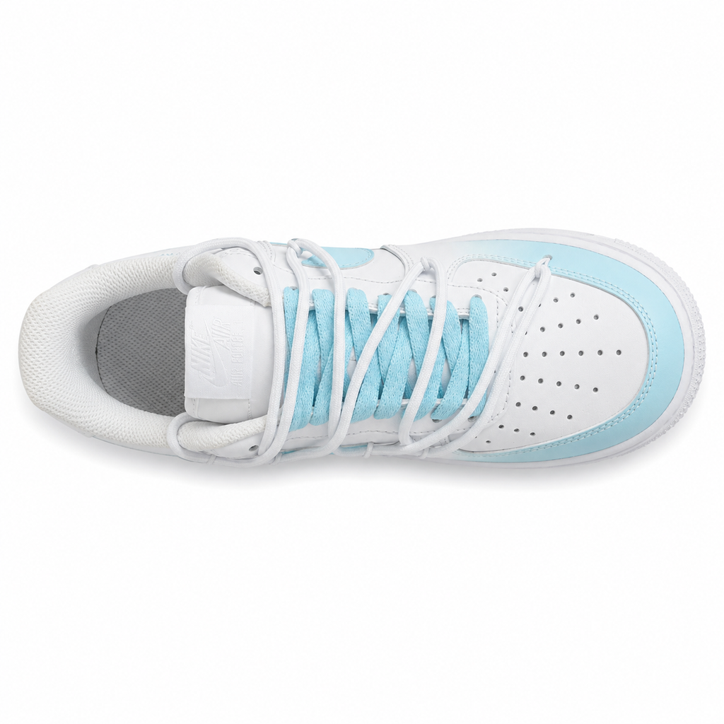Nike Air Force 1 Low Love Real blanco azul cielo vista superior