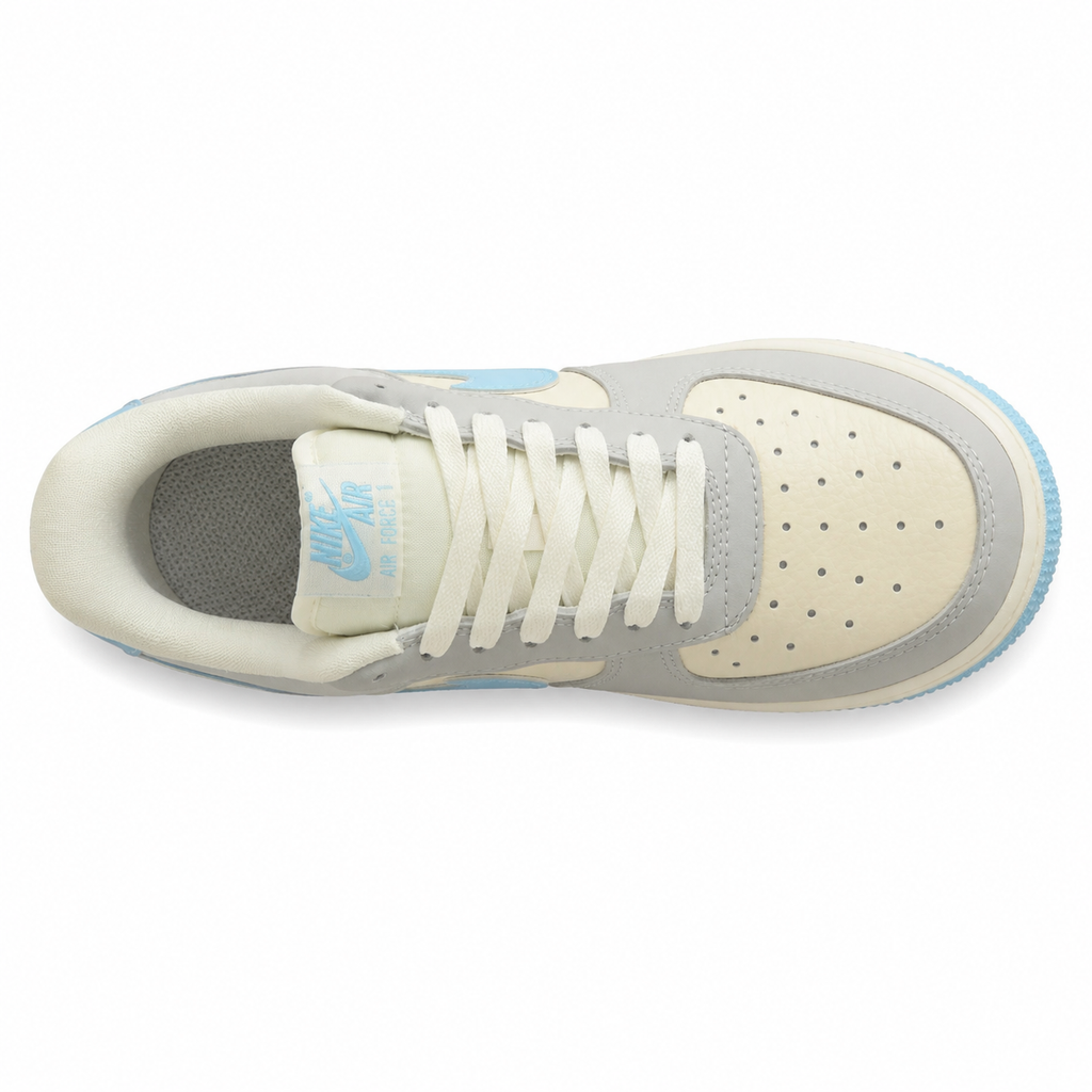 Nike Air Force 1 Low Nezha beige azul cielo vista superior