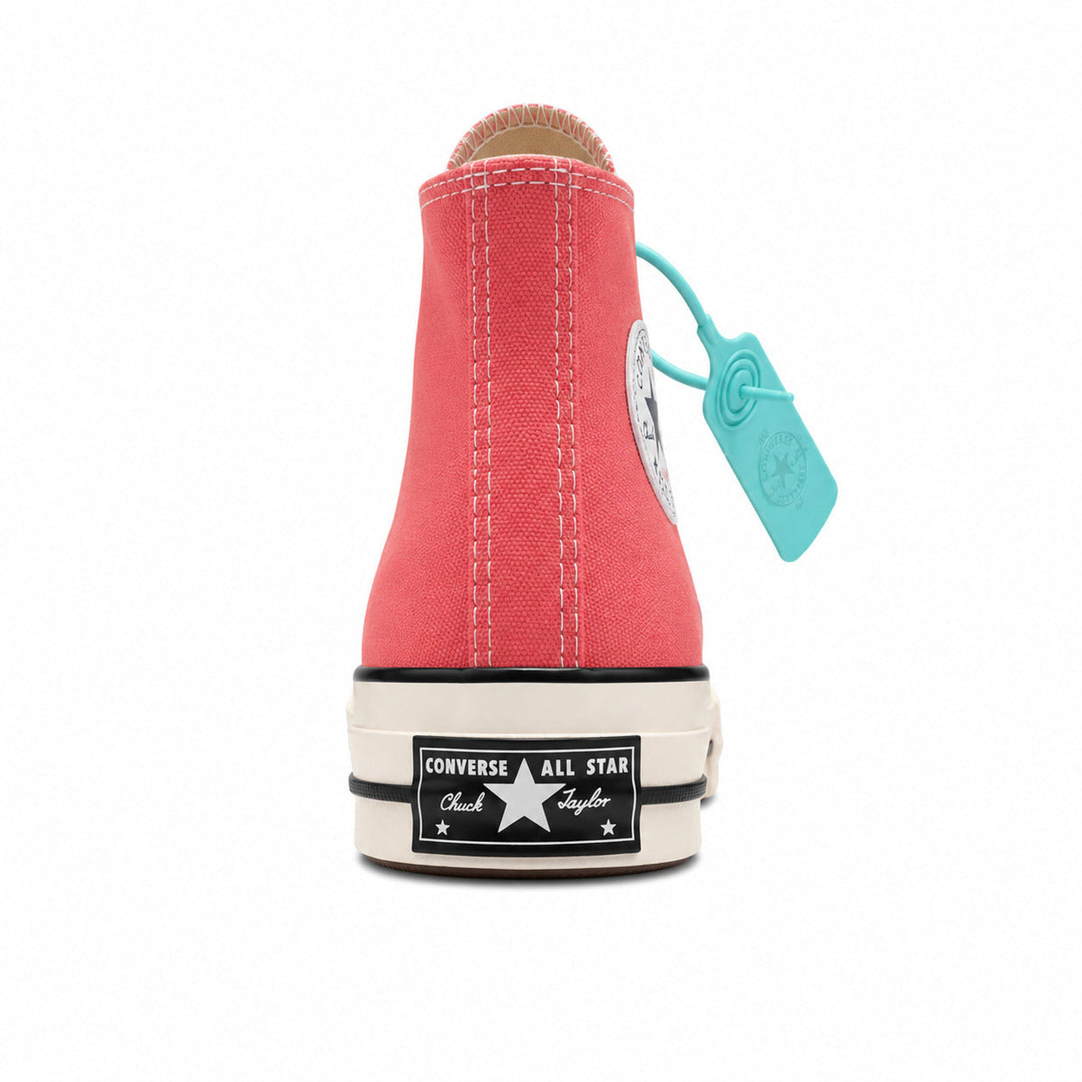 Converse Chuck 70 Hi rosa coral crudo detalle talón