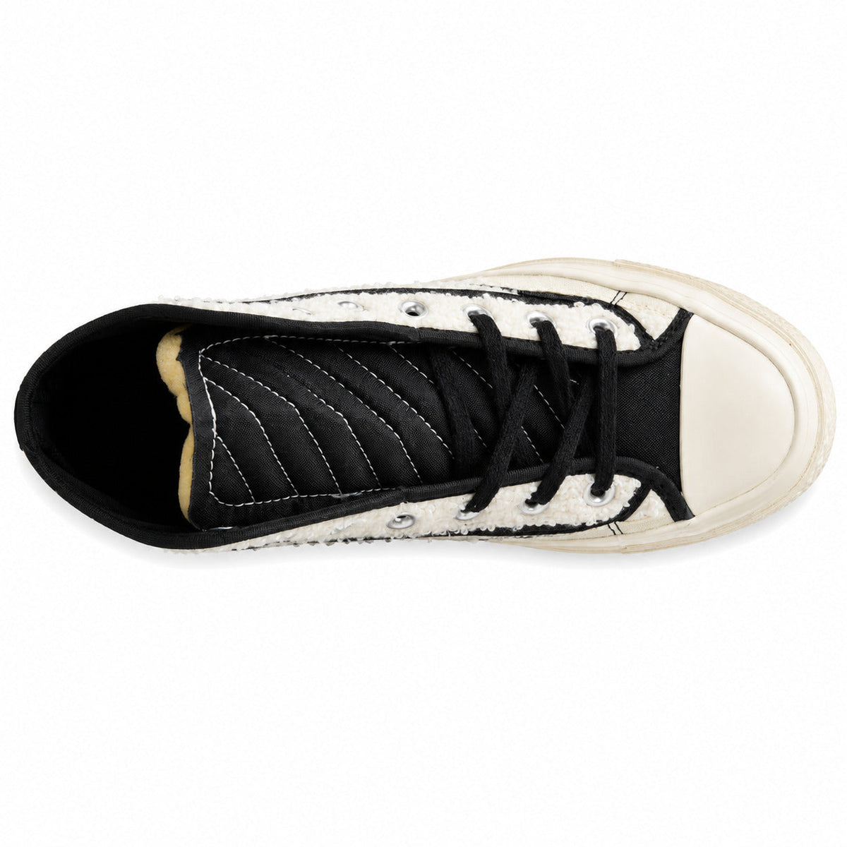 Chuck 70 HI Sherpa Wit / Zwart / Ruw