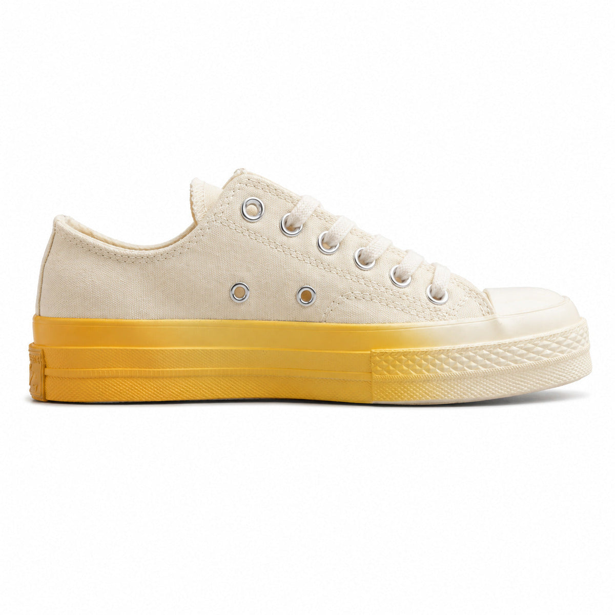Converse Chuck 70 Low beige amarillo suela plataforma lateral derecha
