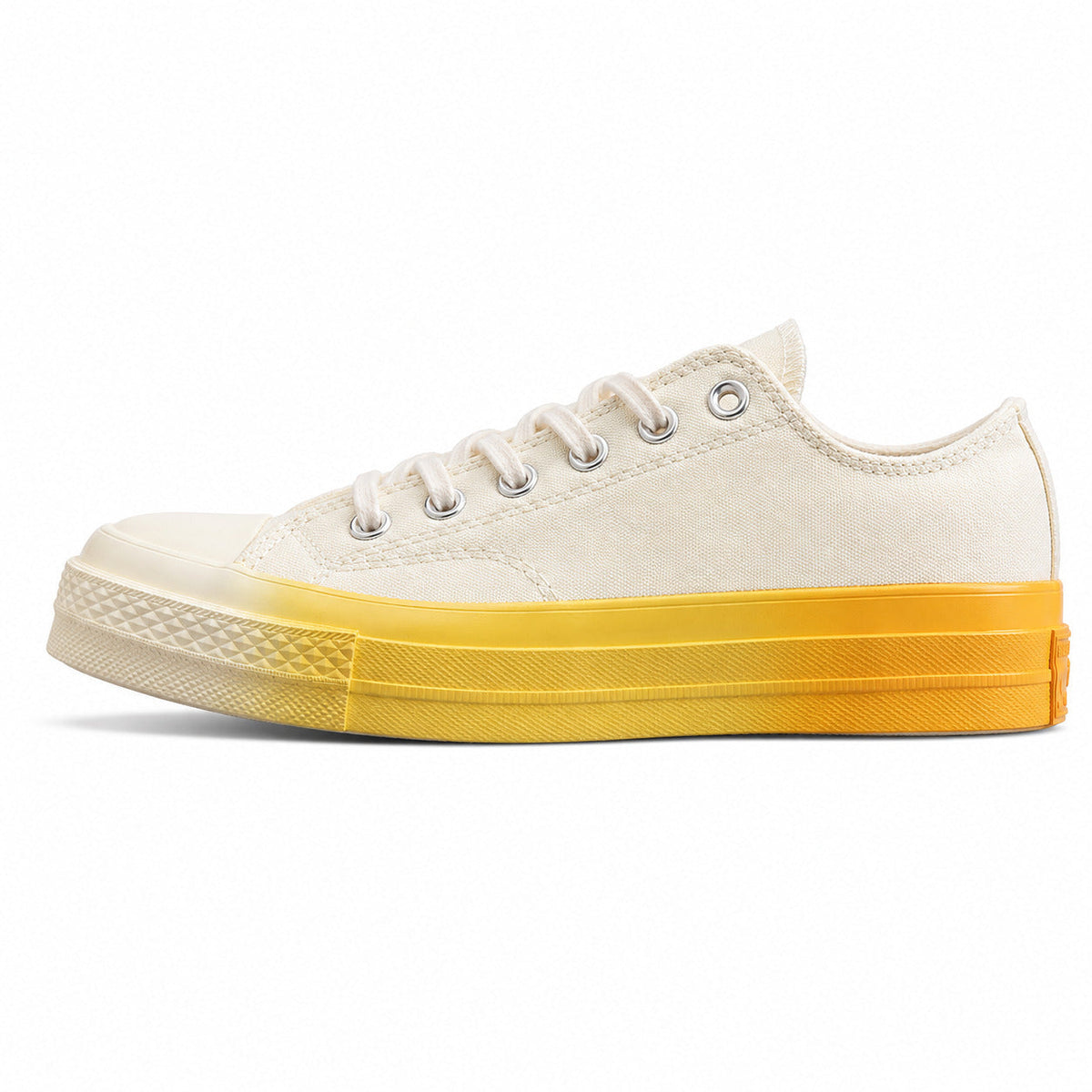 Converse Chuck 70 Low beige amarillo suela plataforma lateral izquierda